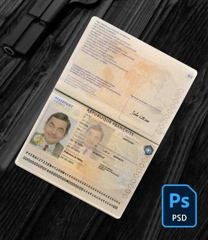 France passport version 2 PSD
